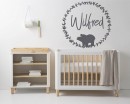 Woodland Bear and Customised Name Nursery Decal